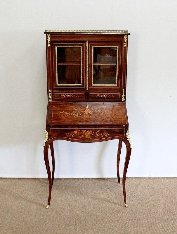 Small Showcase Desk, Napoleon III Period, Mid 19th Century