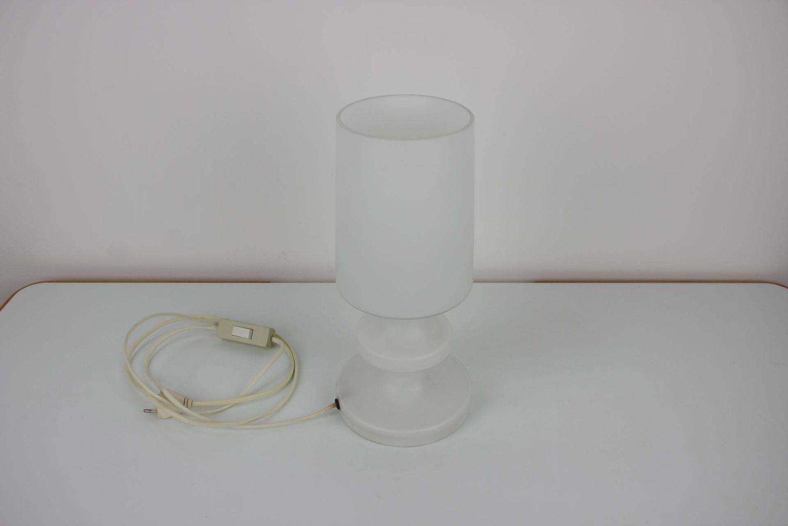 Mid Century Allglass Table Lamp/ Osvětlovací Sklo Valašské Meziříčí, 1970s photo furniture