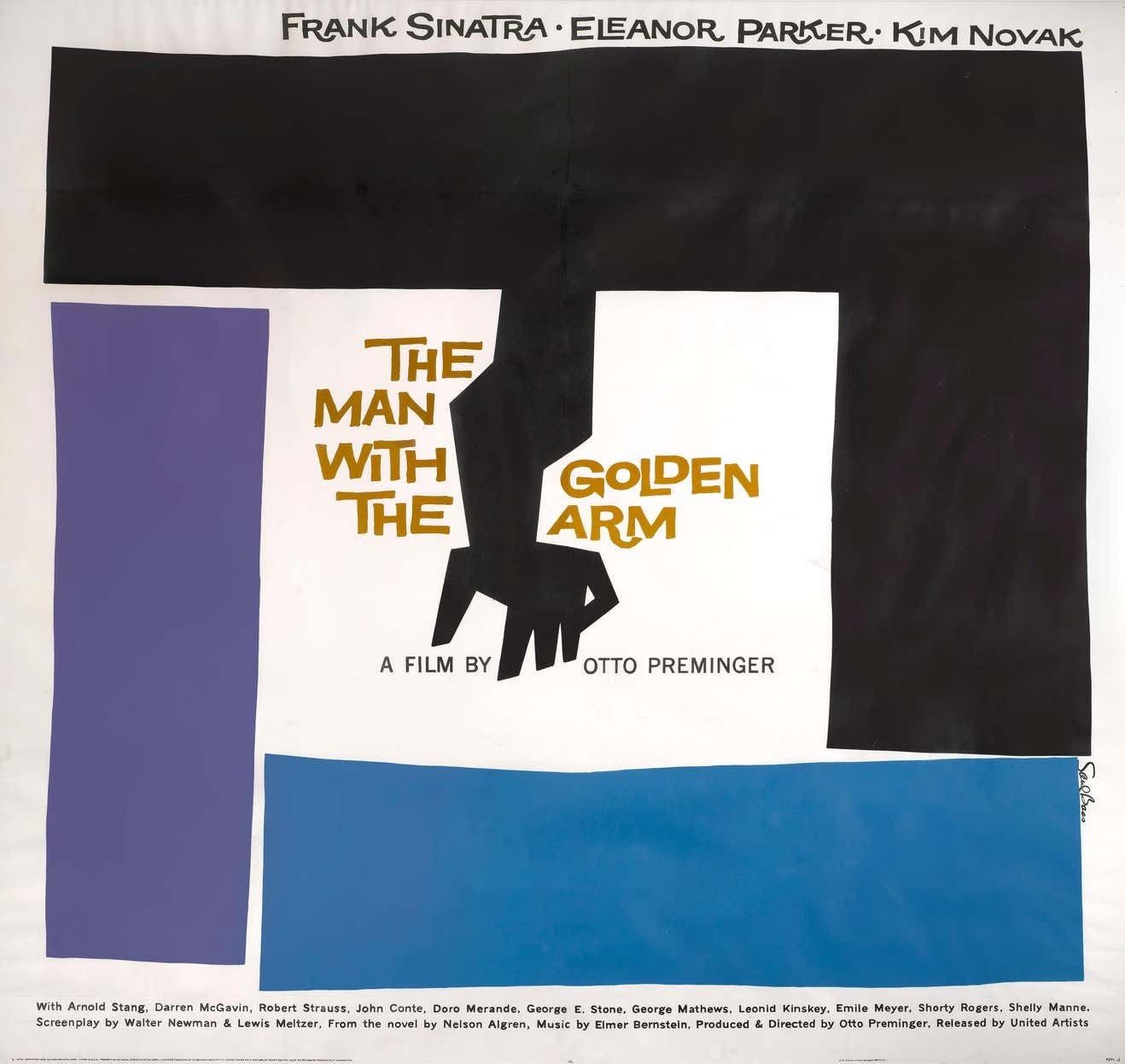 Original Us Film Poster Otto Preminger's The Man With The Golden Arm photo for sale