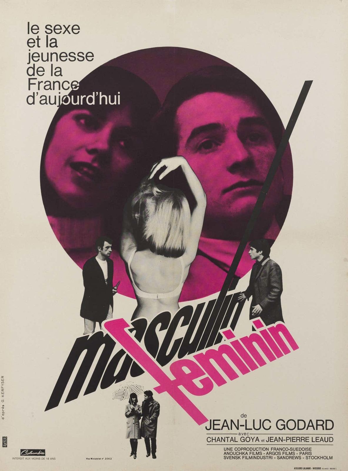 Original French Film Poster From Jean Luc Godard's 1966 French New Wave Film photo for sale