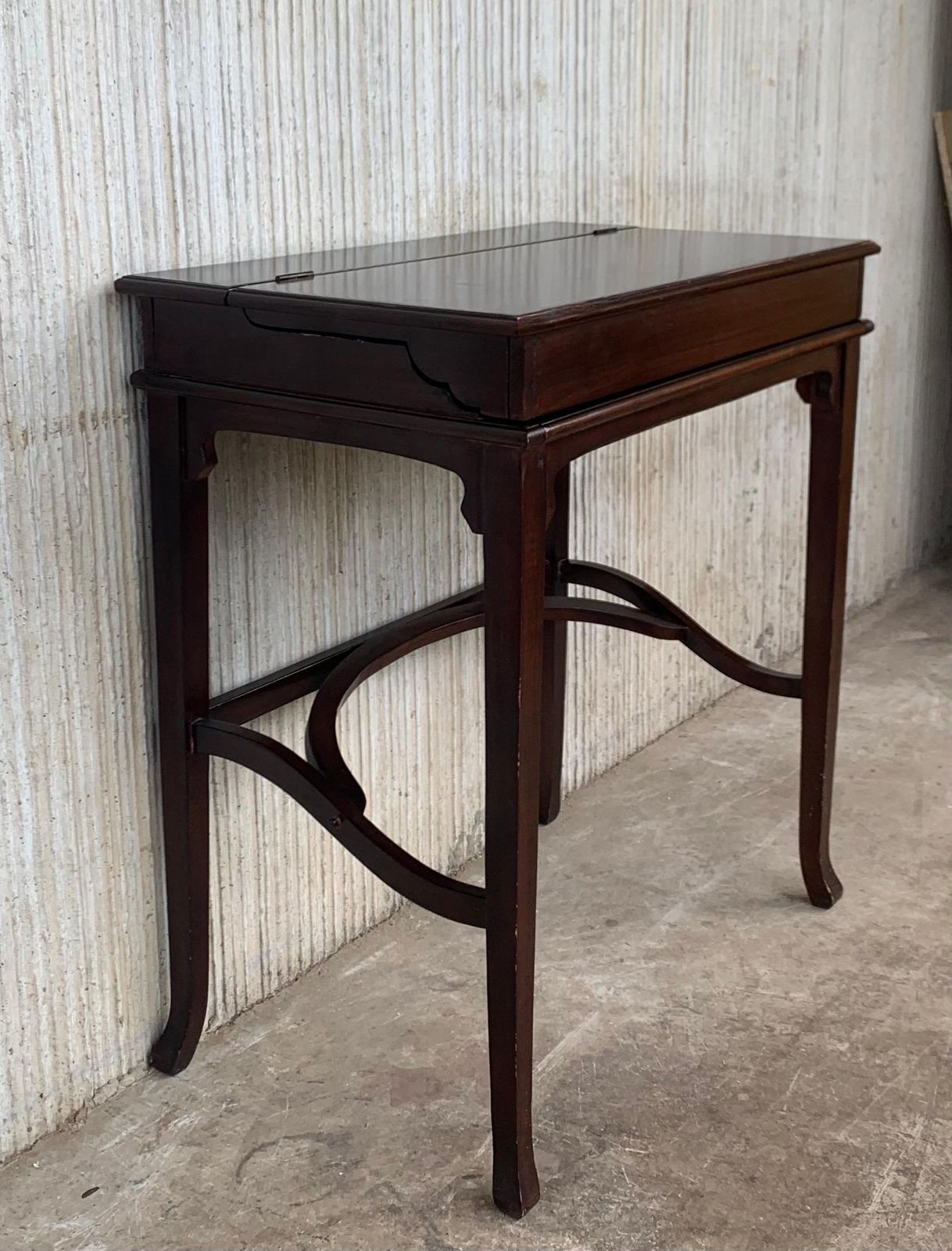 Cartonnier d'époque fin XIXe siècle à plateau coulissant et rangement dissimulé photo 3695.0