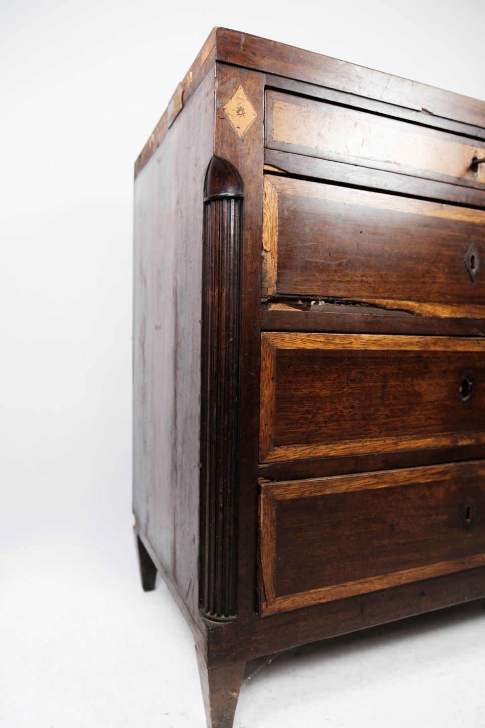 Louis Seize Mahogany Chest Of Drawers With Marquetry. photo Furniture