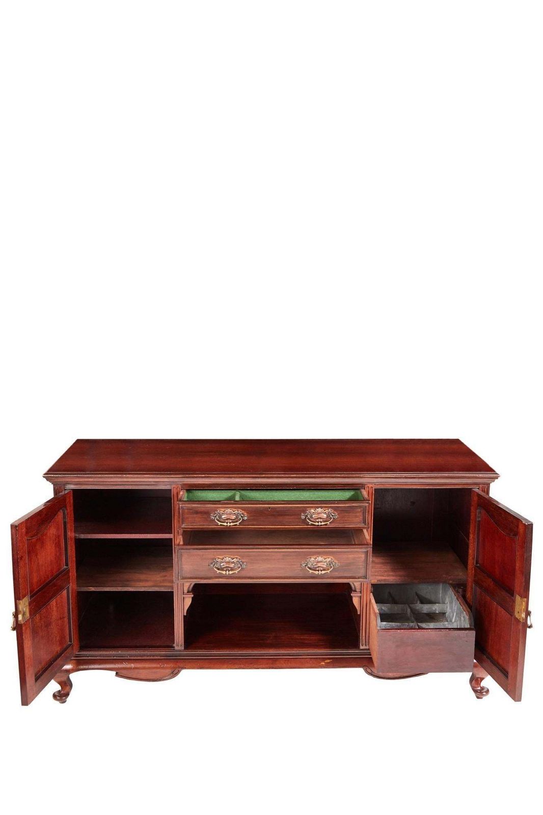 Quality Antique Carved Mahogany Sideboard By Maple & Co photo vintage