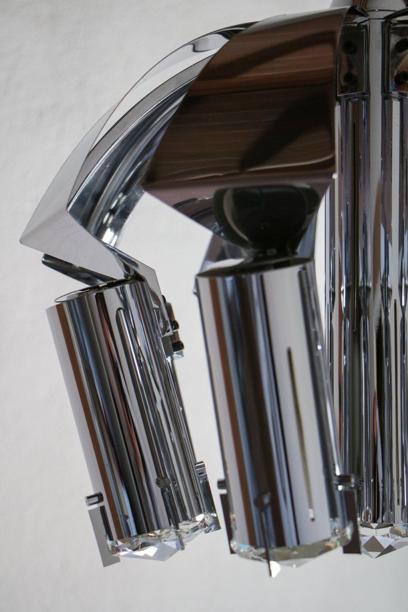 photo furniture Chrome Pendant Lamp Attributed To Goffredo Reggiani, 1970s