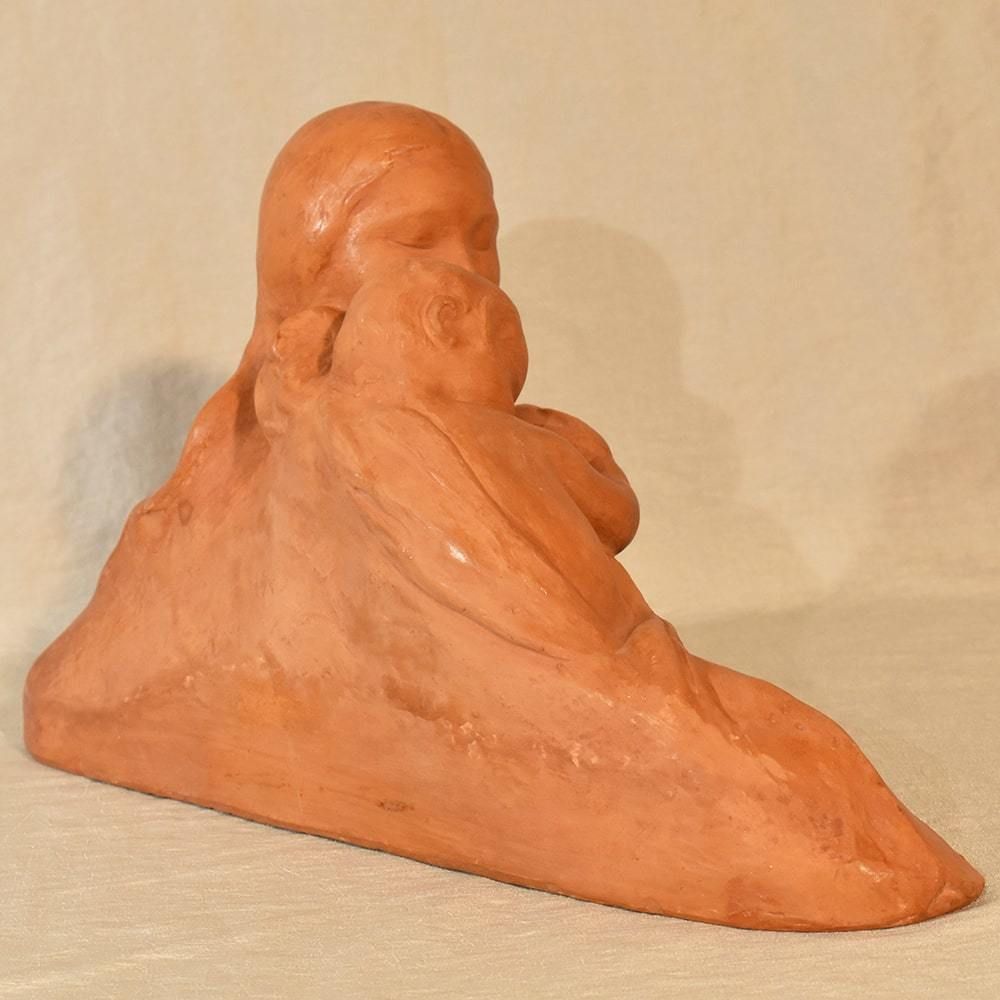 Art Deco Sculpture, Nude Woman, Terracotta, Signed Gennarelli, 20th Century. (Stte60) photo vinterior