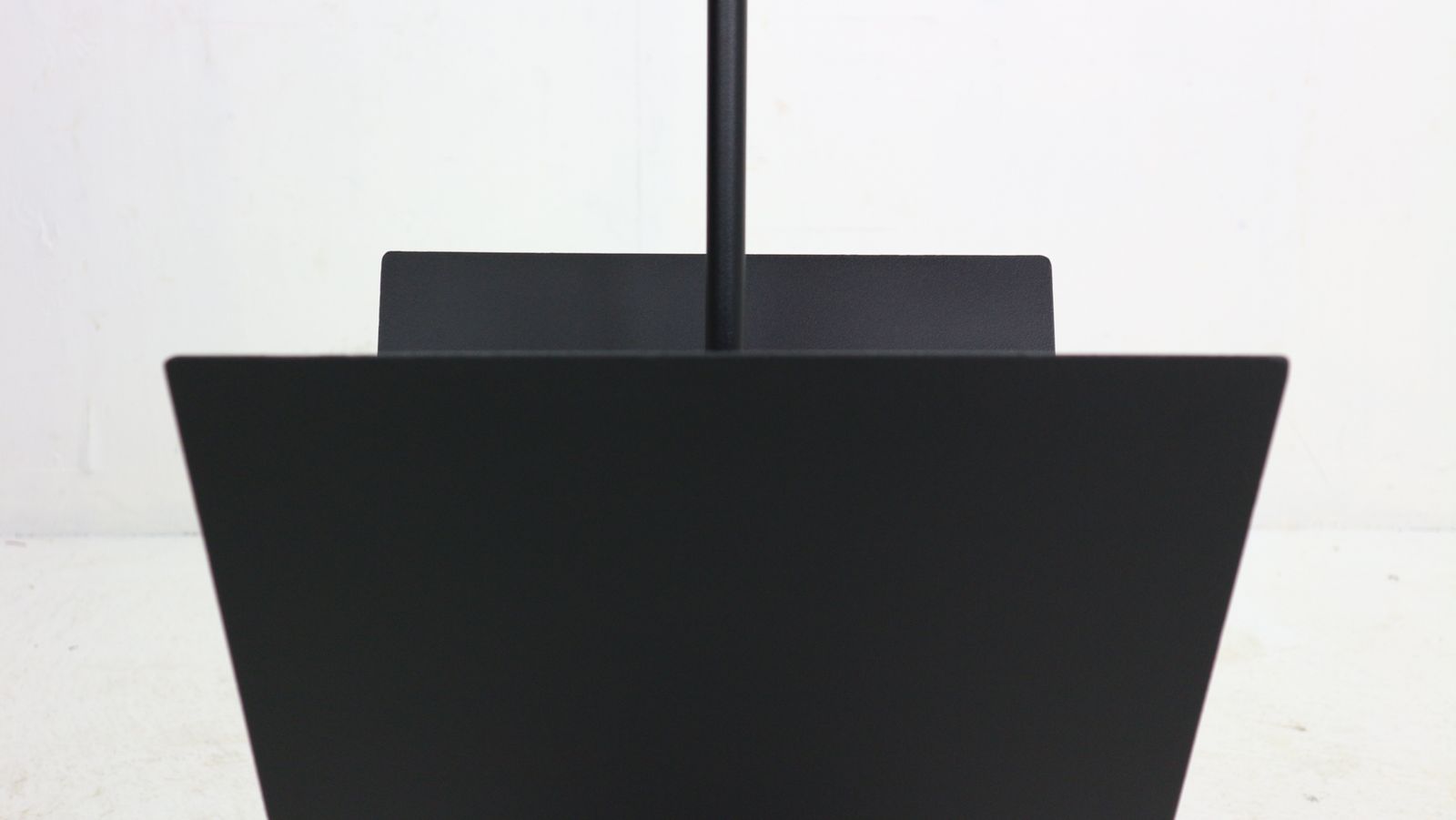 photo furniture Porada Arredi Black Metal Minimalistic Magazinine Rack, 1980s, Italy