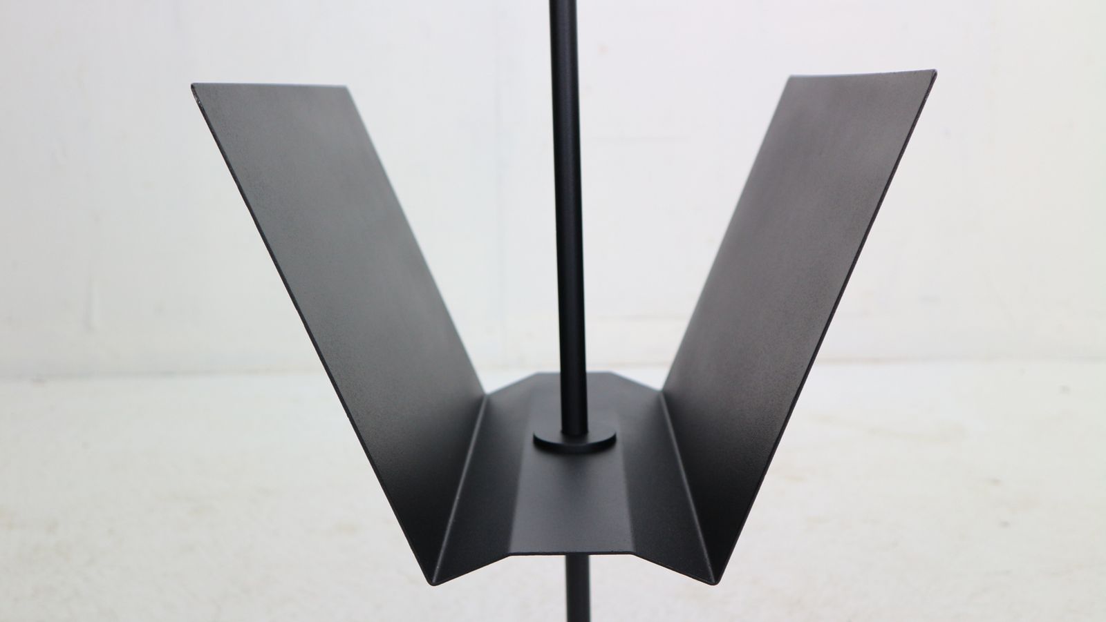 photo buy Porada Arredi Black Metal Minimalistic Magazinine Rack, 1980s, Italy