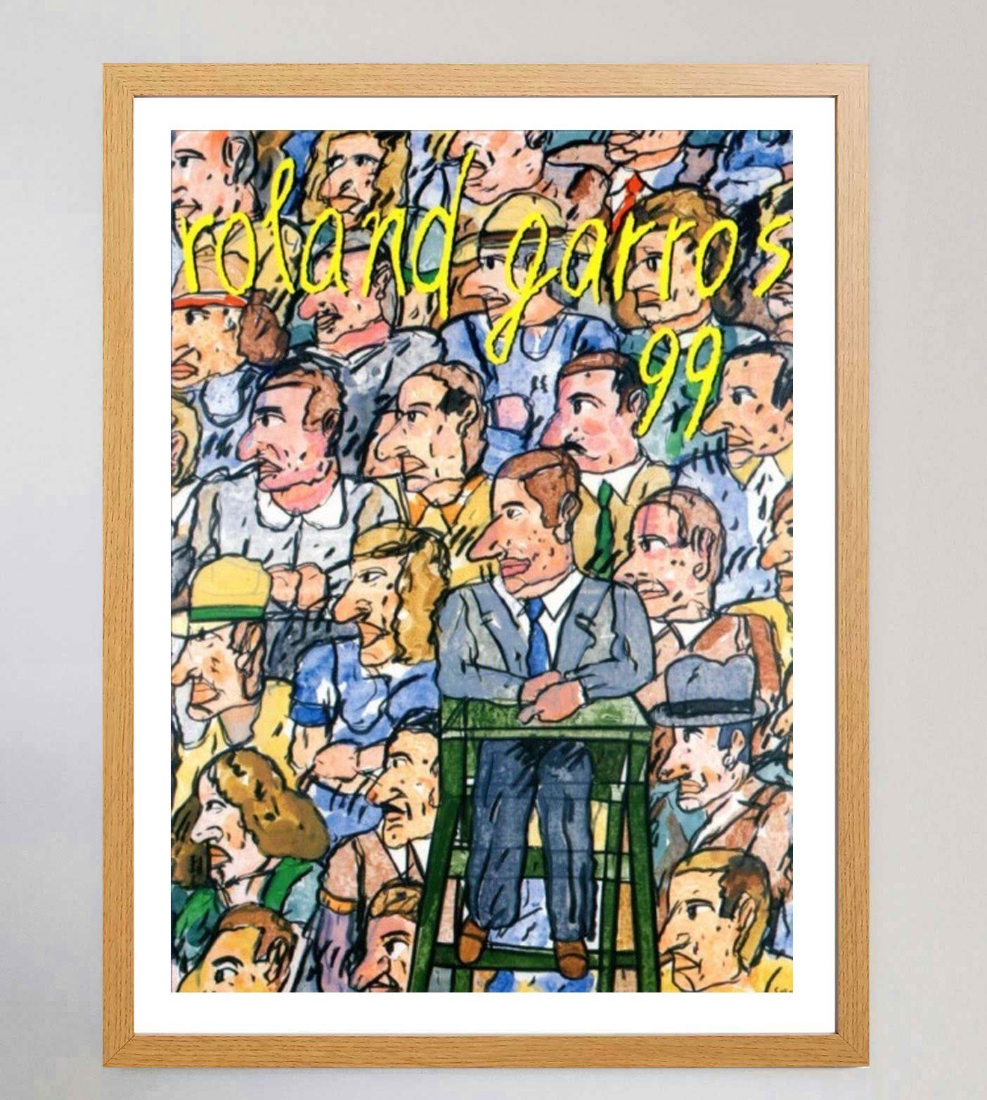 French Open Roland Garros 1999 Original Vintage Poster photo Art