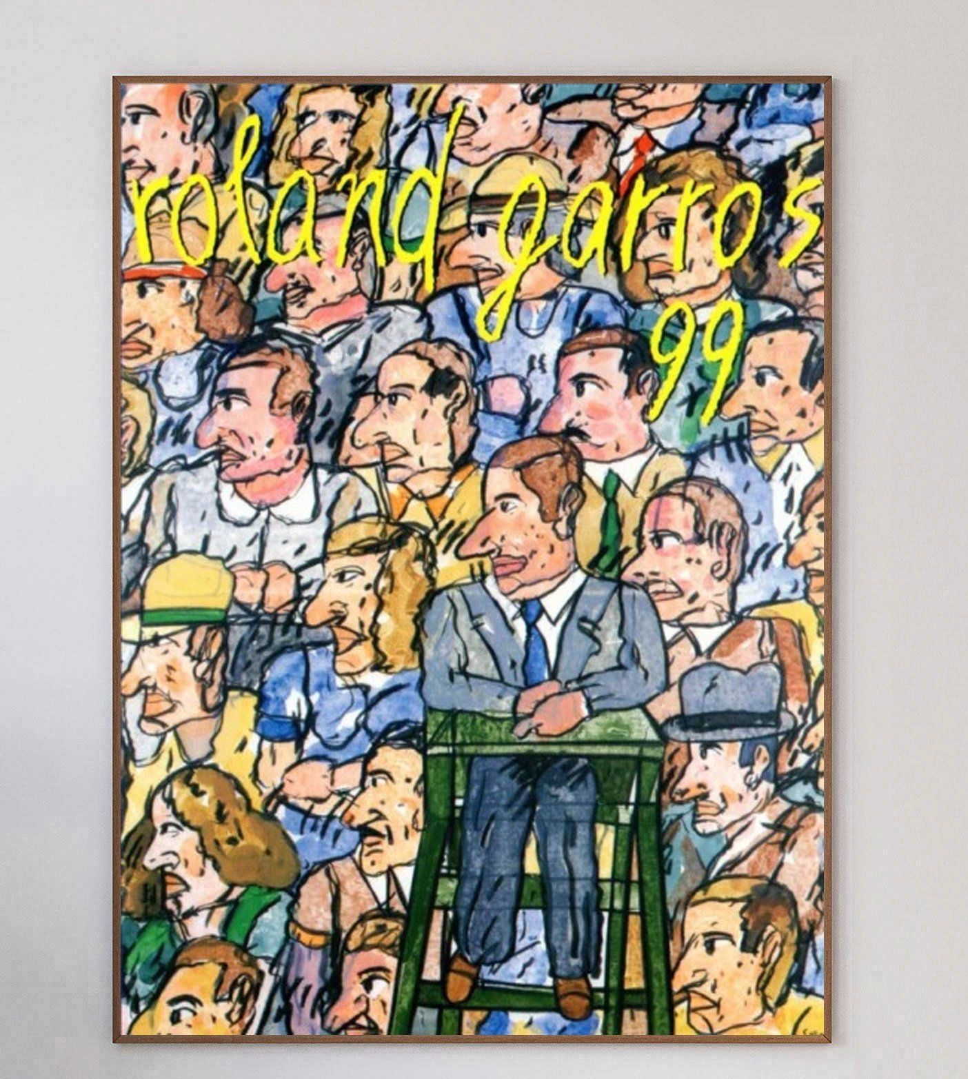French Open Roland Garros 1999 Original Vintage Poster photo 153.0
