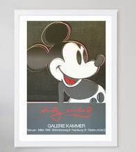 Andy Warhol Mickey Mouse Galerie Kammer Original Vintage Poster photo for sale