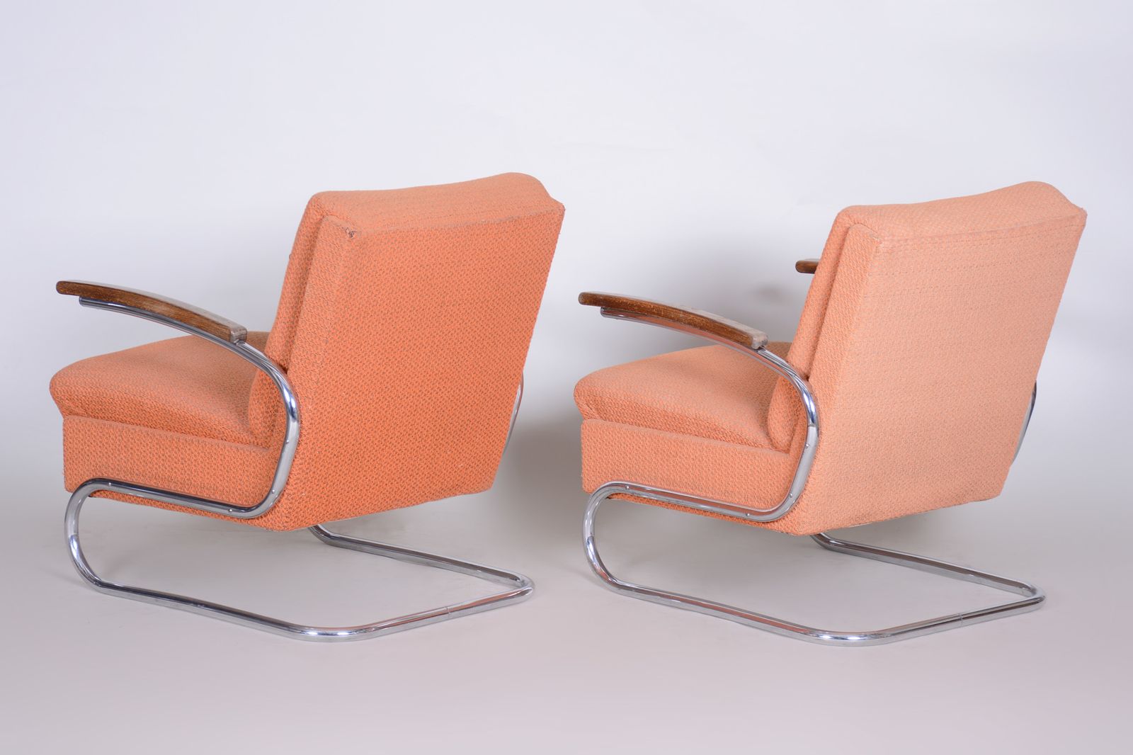 photo for sale Bauhaus Tubular Chrome Armchairs By Mücke Melder, 1930s, Set Of 2