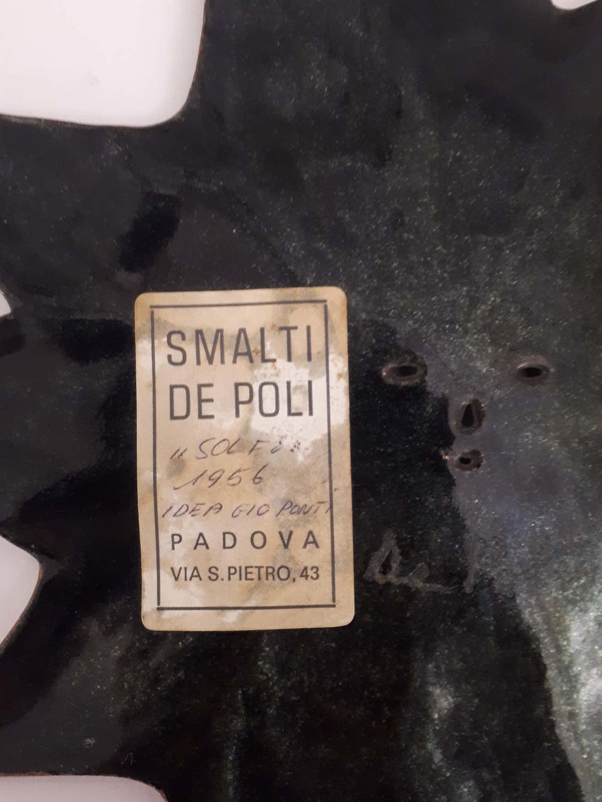 Gio Ponti & Paolo De Poli Il Sole Enameled Copper 1956 Padova photo Art