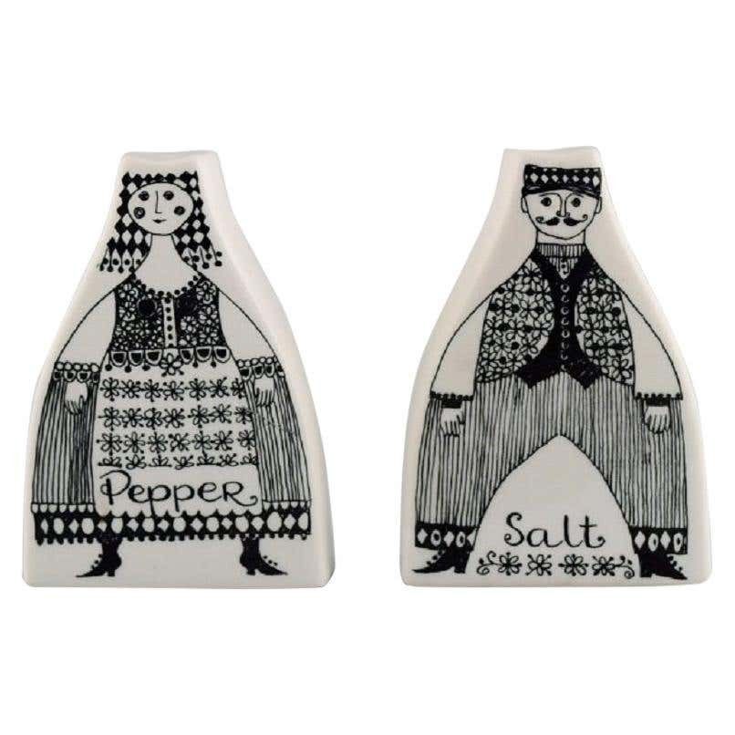 Scandinavian Designer, Salt And Pepper Shaker In Glazed Faience, 1970s / 80s photo furniture