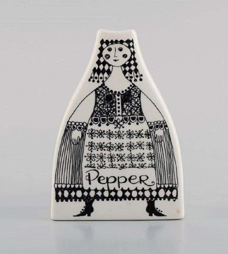Scandinavian Designer, Salt And Pepper Shaker In Glazed Faience, 1970s / 80s