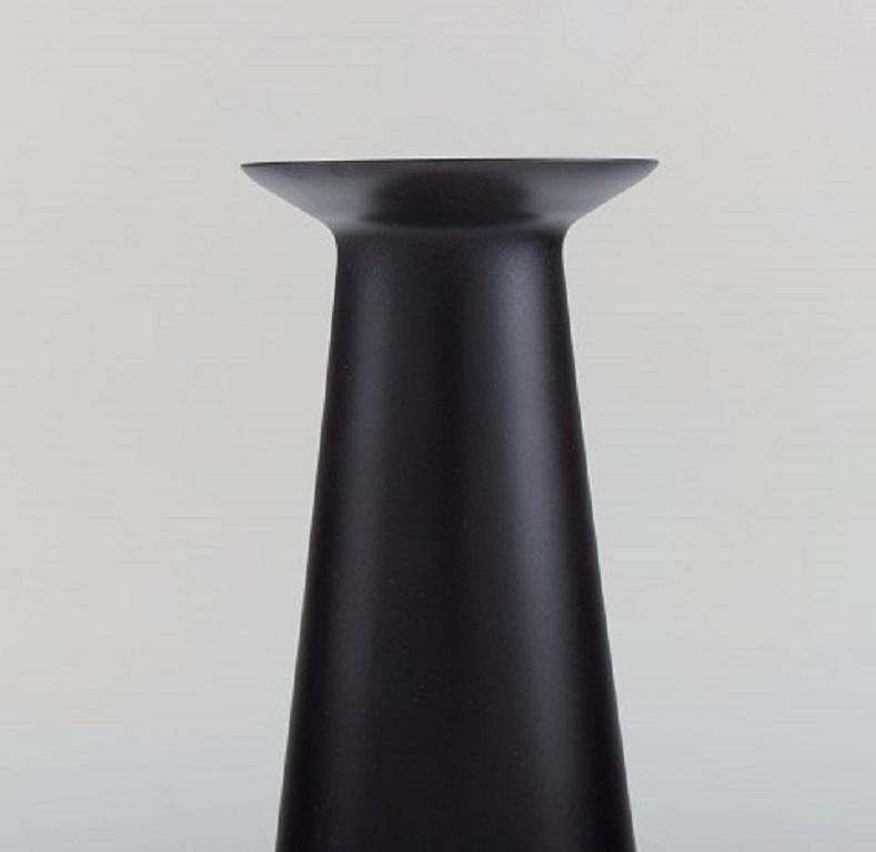 Stölzle Oberglas, Austria, Three Beatrice And Nora Vases In Black Art Glass photo 264.0