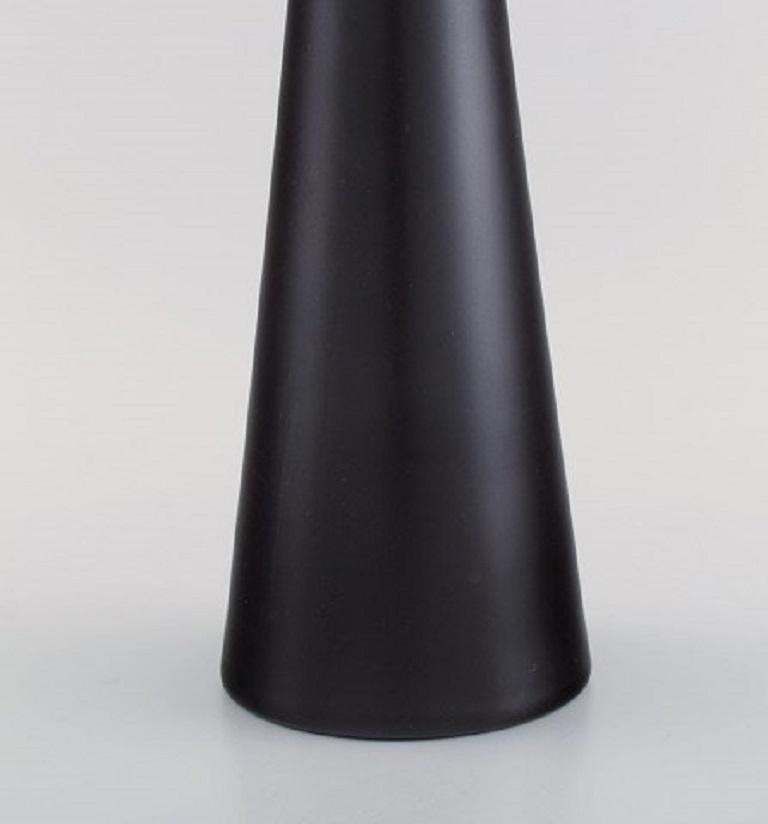 Stölzle Oberglas, Austria, Three Beatrice And Nora Vases In Black Art Glass photo vinterior