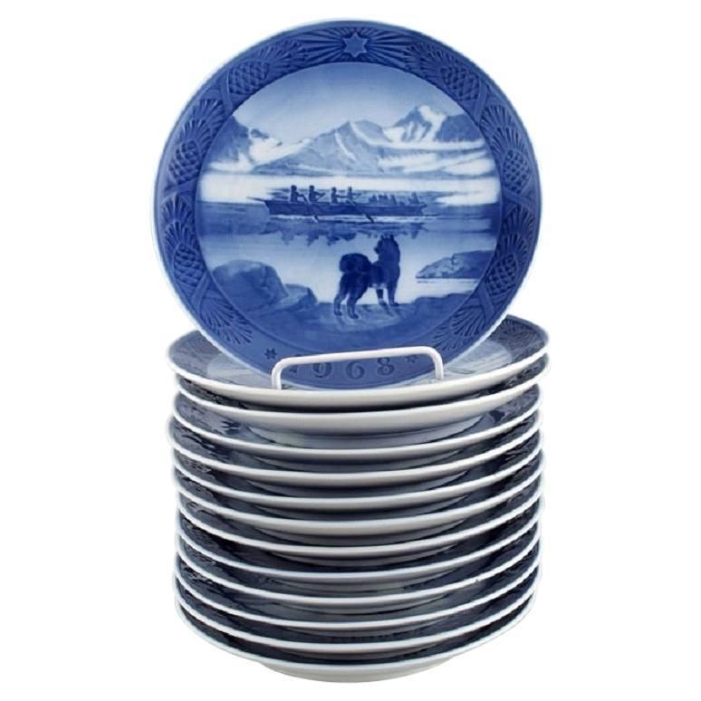 13 Royal Copenhagen Christmas Plates From The 1960s / 70s / 80s photo furniture