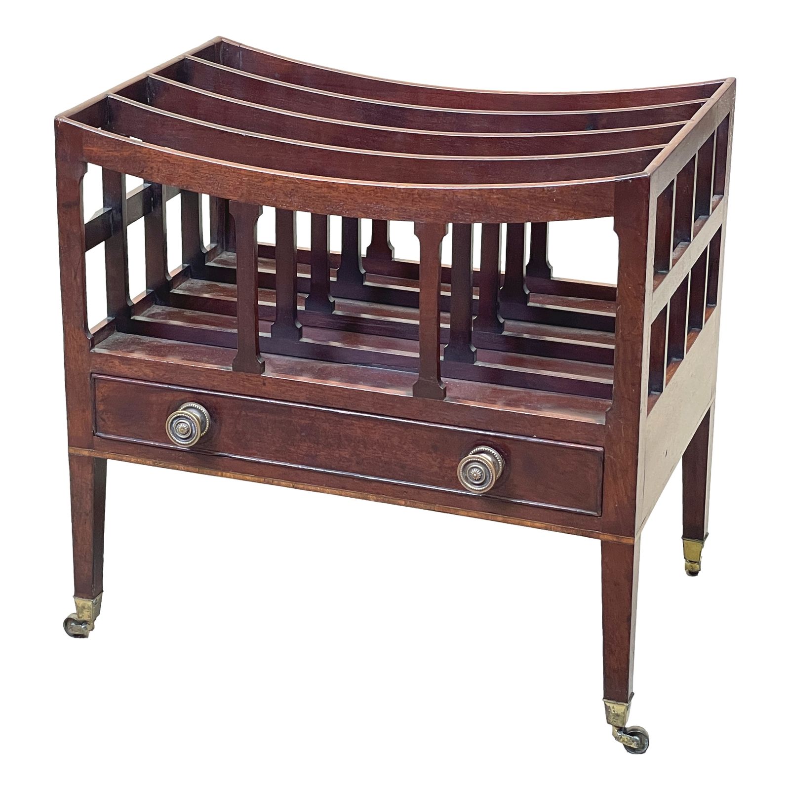 Mahogany Georgian Boat Shaped Canterbury (England, Circa 1800)
