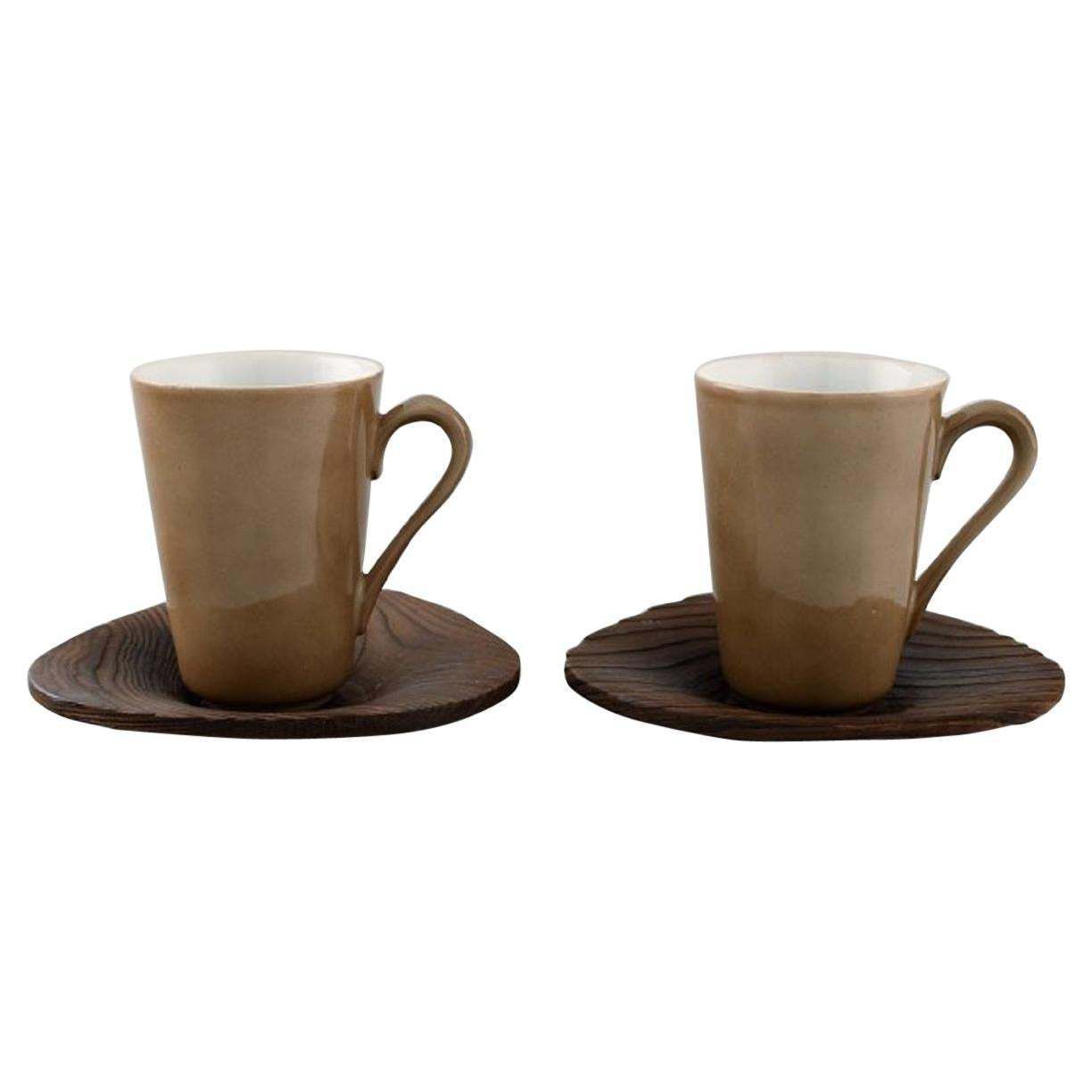 Kenji Fujita For Tackett Associates, Two Porcelain Coffee Cups With Saucers photo furniture