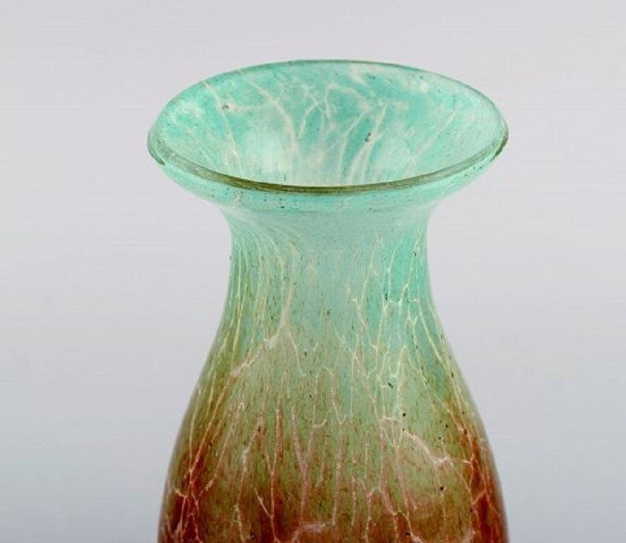 Karl Wiedmann For Wmf, Ikora Vase In Mouth Blown Art Glass, Germany, 1930s photo Home Decor