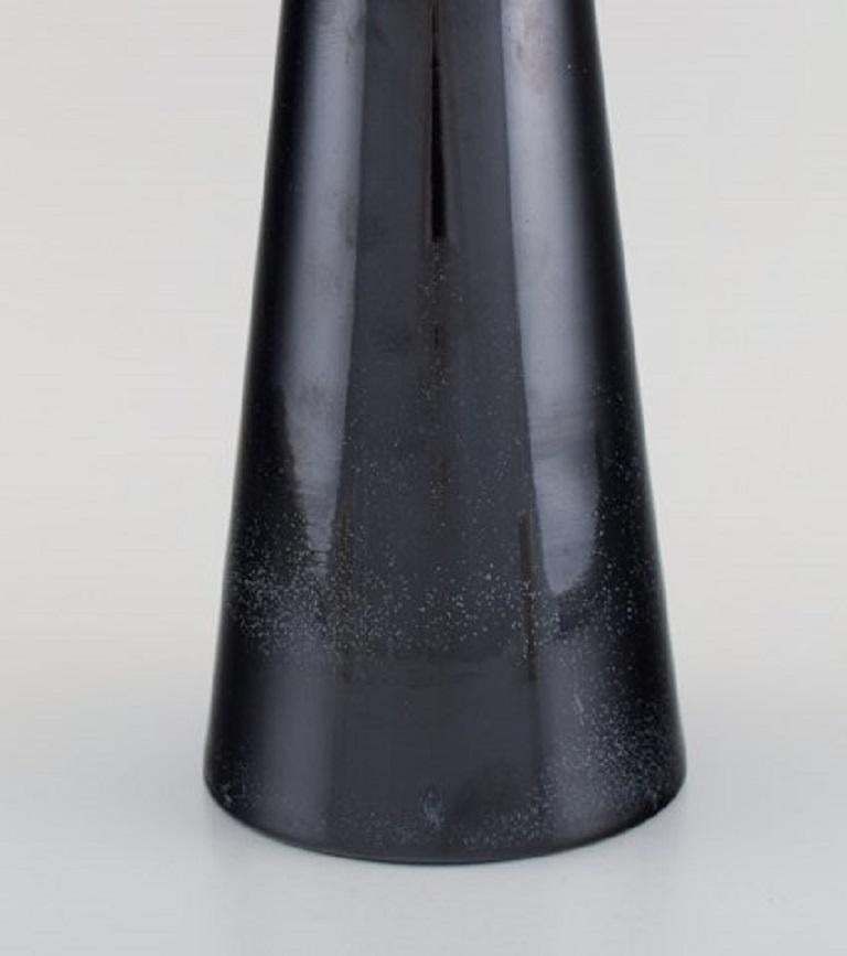Stölzle Oberglas, Austria Four Beatrice And Nora Vases In Black Art Glass photo vinterior