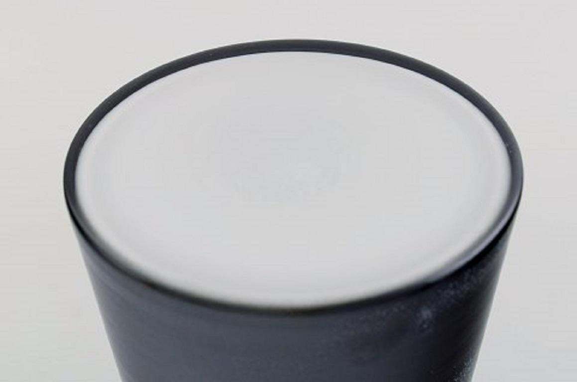 Stölzle Oberglas, Austria Four Beatrice And Nora Vases In Black Art Glass photo buy
