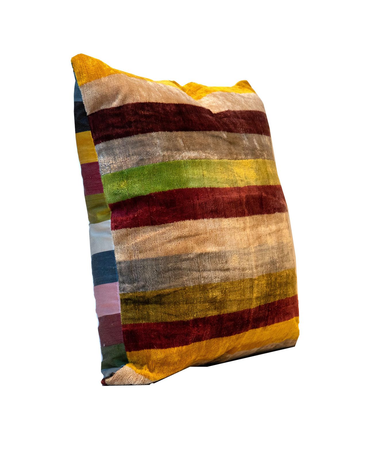 Multi Coloured Striped Cushion Cover Handmade Scatter Pillow 45x45cm photo 180.0