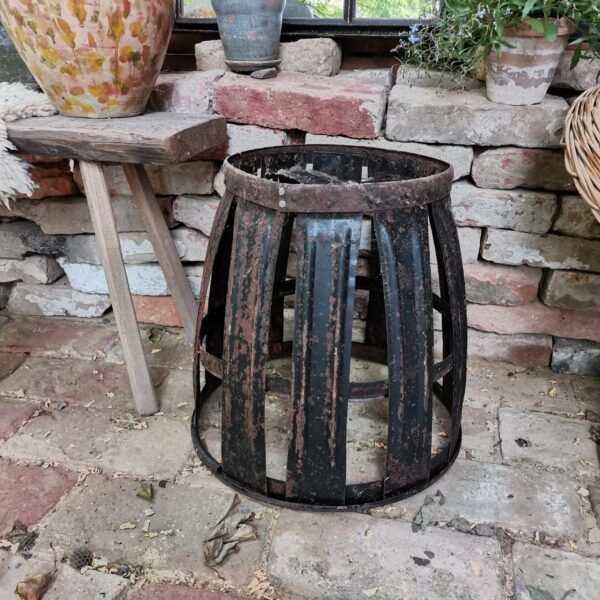 Very Old Demijohn Metal Rack Or Cage From Vineyard In Hungary photo Home Decor