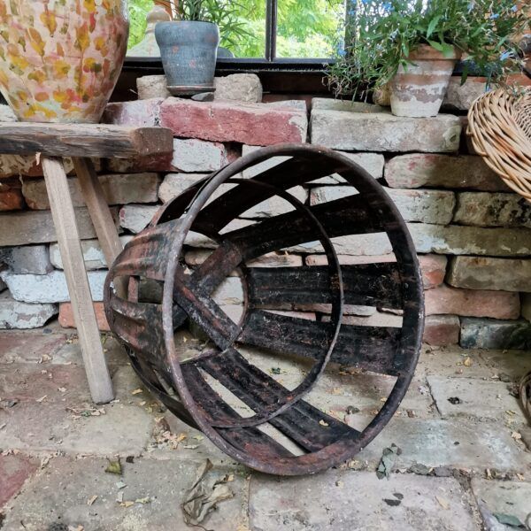 Very Old Demijohn Metal Rack Or Cage From Vineyard In Hungary photo 70.0