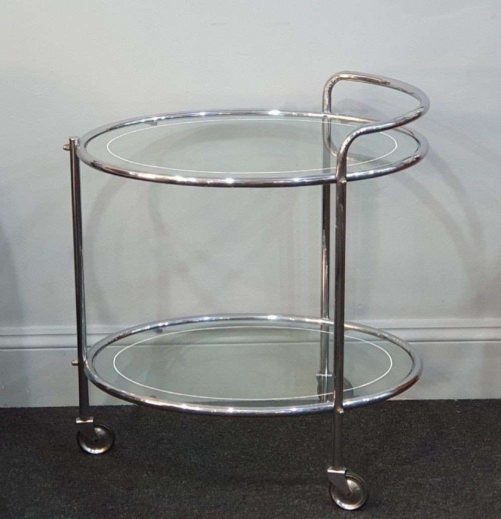 Art Deco Savoy Chrome Cocktail Trolley C.1930 photo vinterior