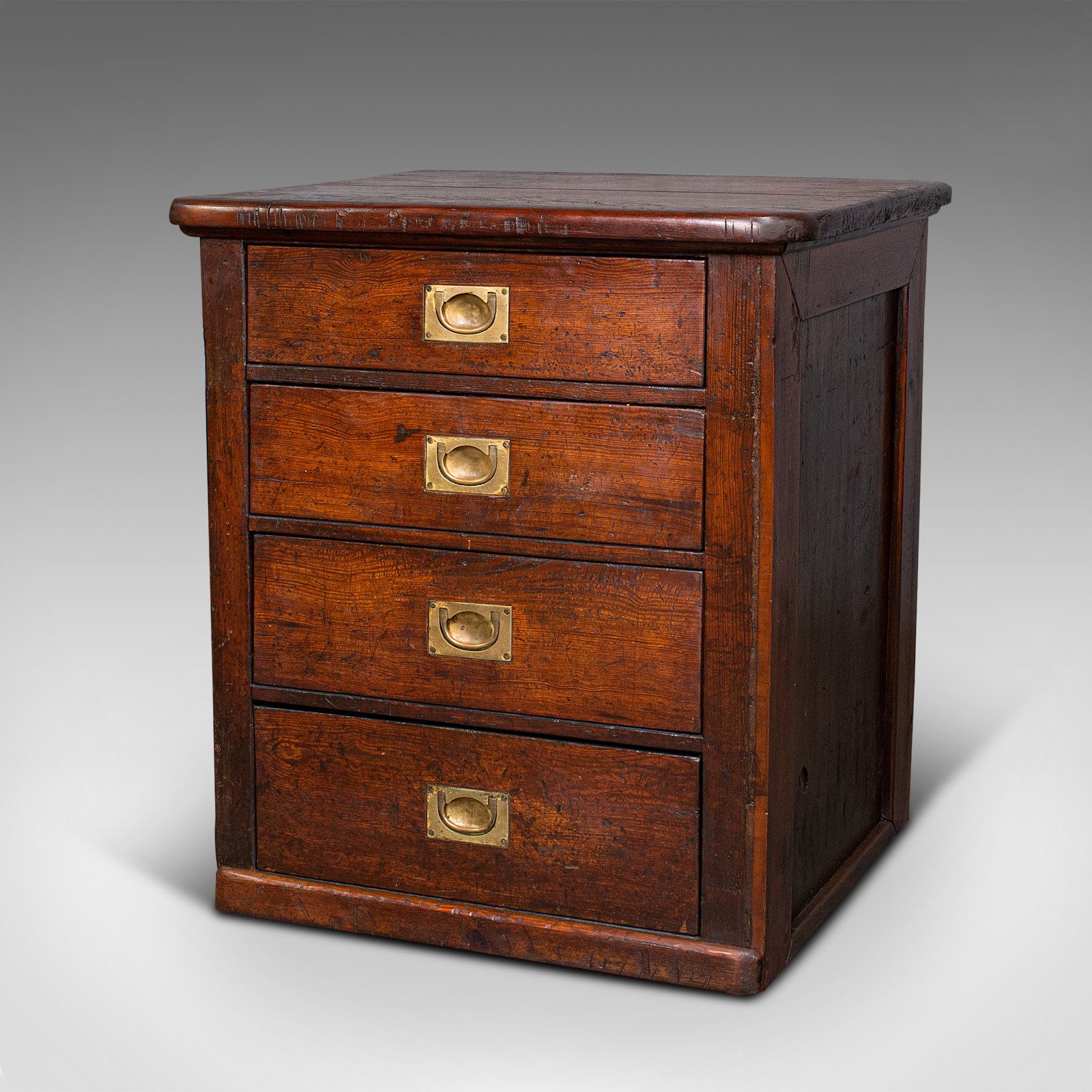 Antique Chest Of Drawers, English, Pitch Pine, Shop Retail, C.1870 photo Furniture