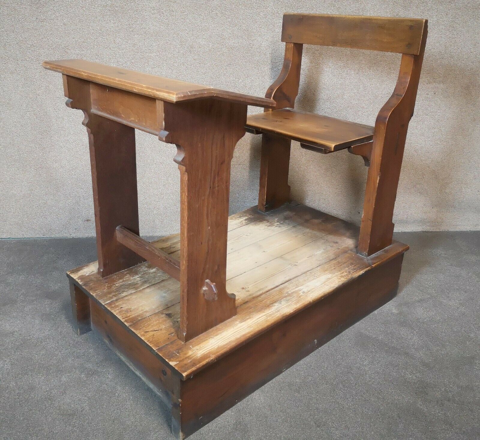 Antique Oak & Pine School Desk photo for sale