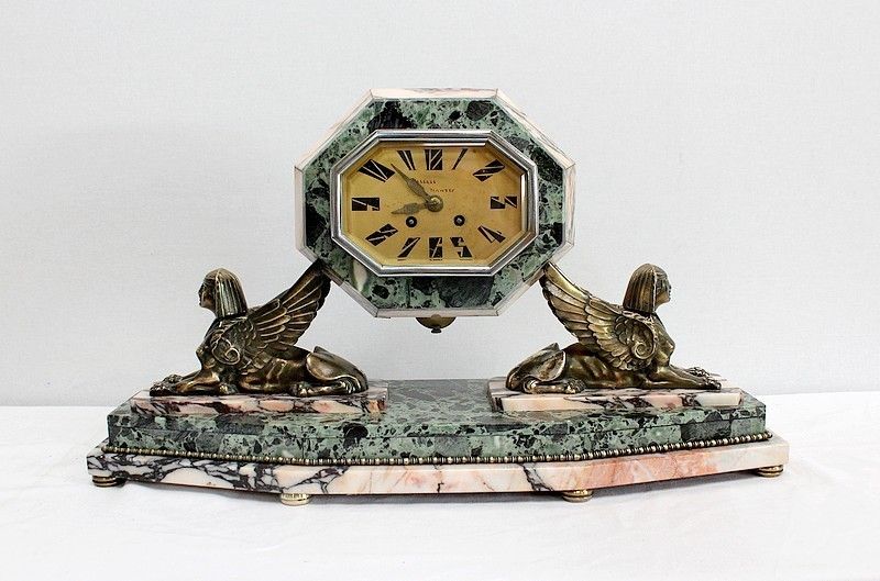 Marble And Bronze Fireplace Set, Art Deco, 1940 photo Home Fixtures