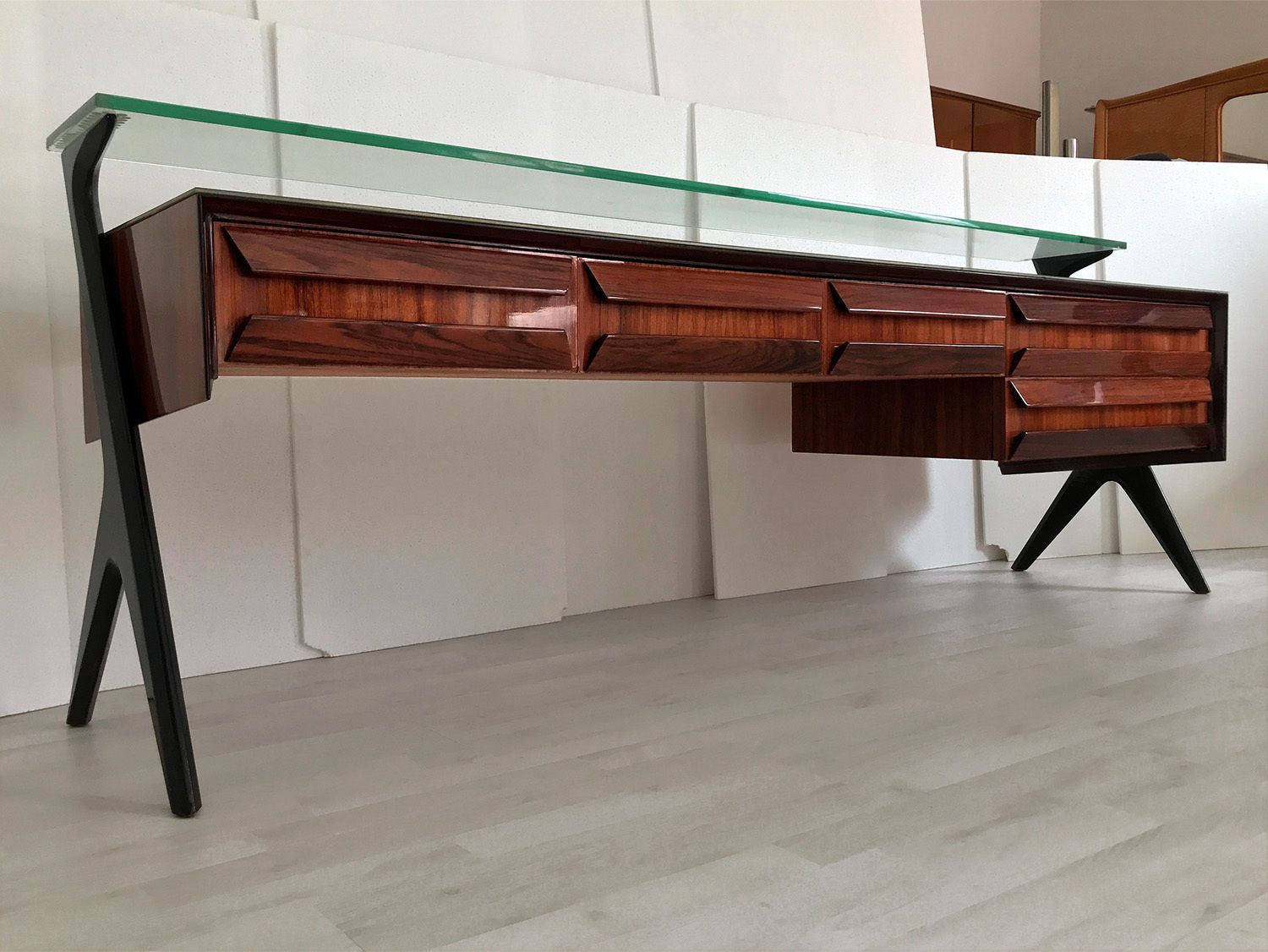 Italian Midcentury Sideboard Or Vanity Dresser By Vittorio & Plinio Dassi, 1950s