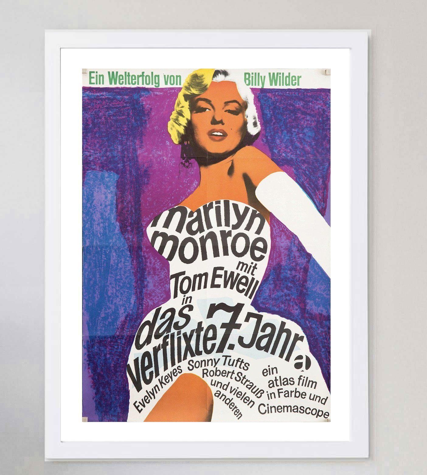 The Seven Year Itch (German), 1960s, Original Vintage Poster photo for sale
