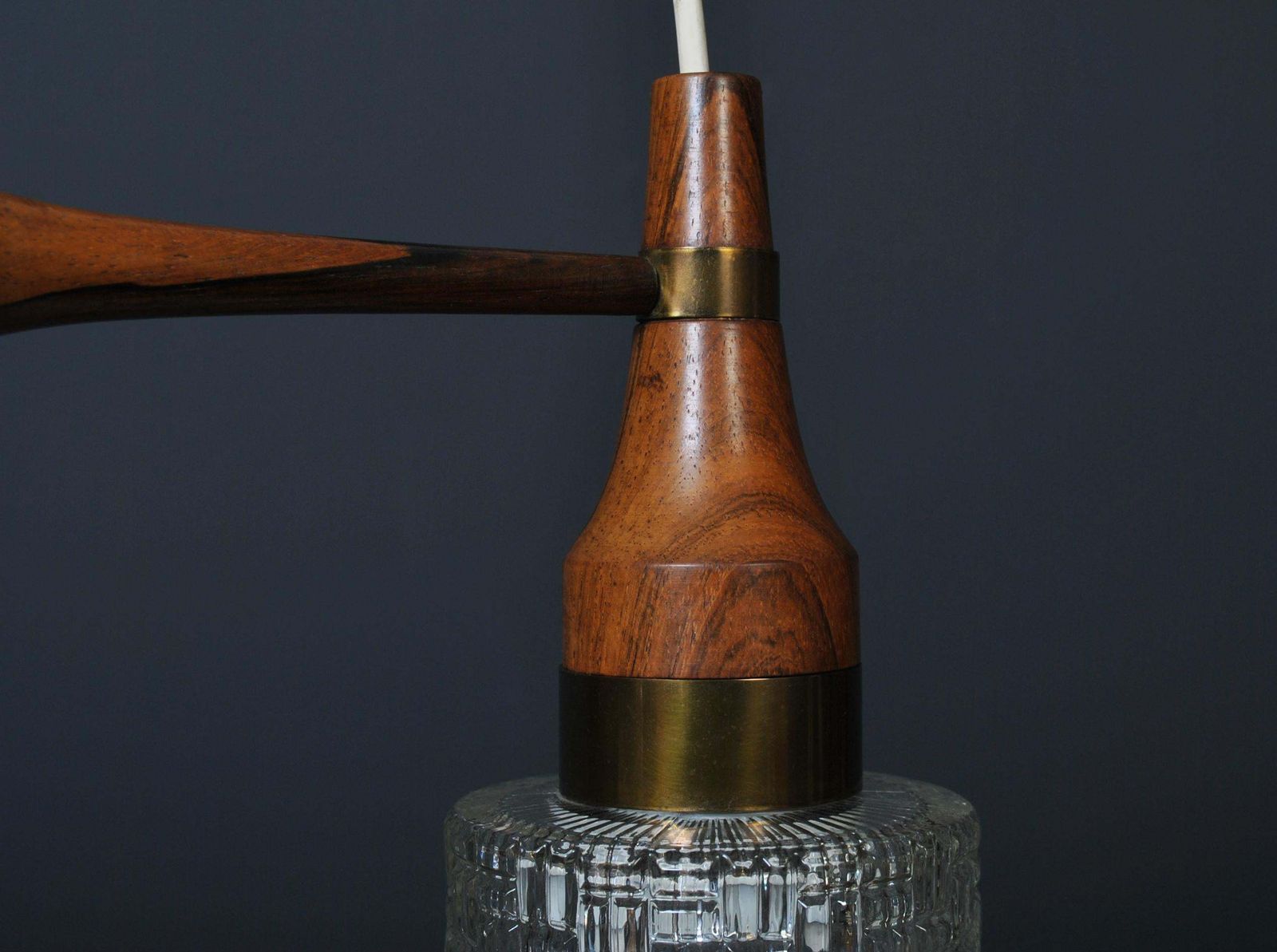 Danish Midcentury Dual Pendant Light photo for sale
