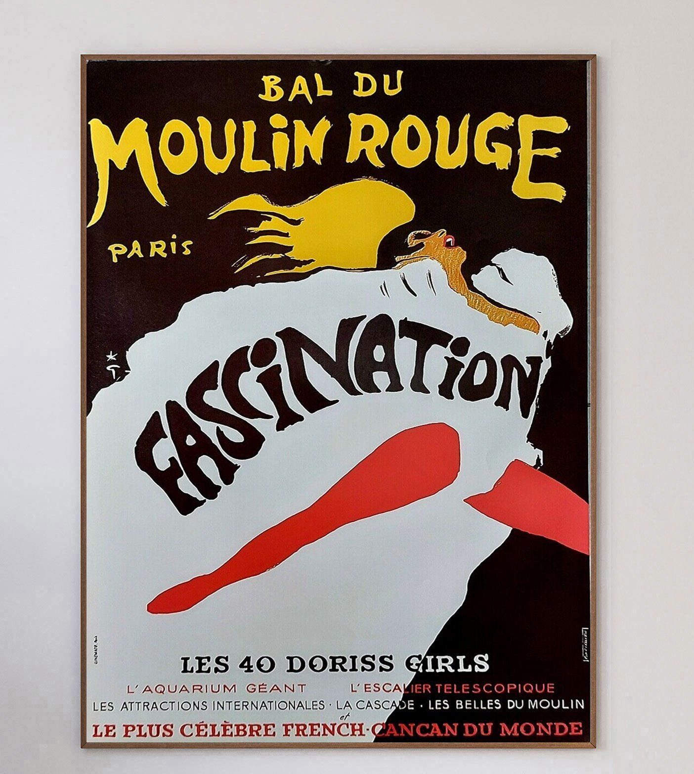 Moulin Rouge, 1970s, Paper Original Vintage Poster photo 371.0