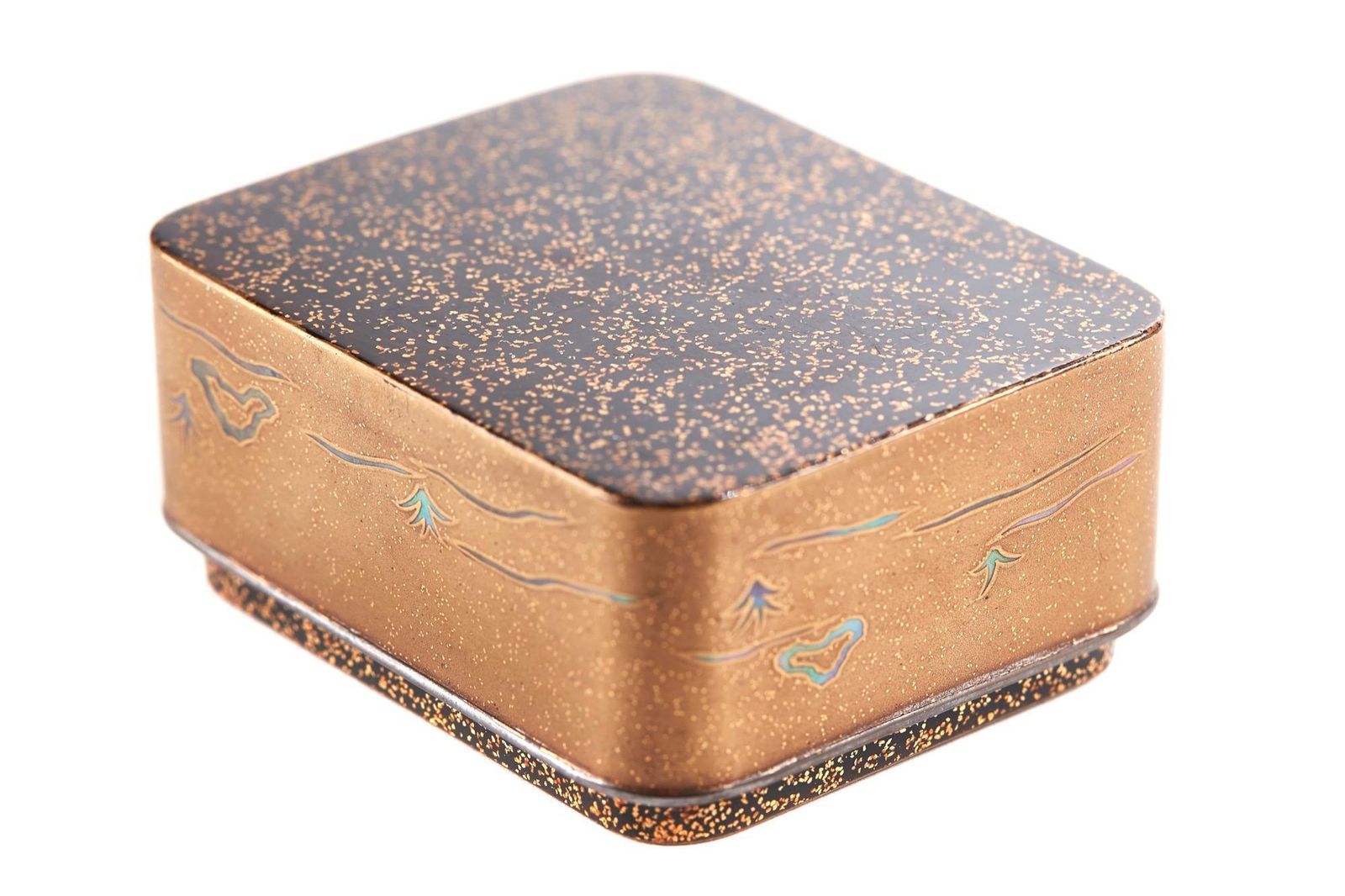 Fine Quality Antique Inlaid Lacquered Oriental Box photo for sale