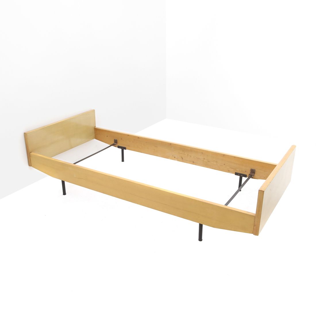 Single Bed Frame In Ash, 1950s photo vintage