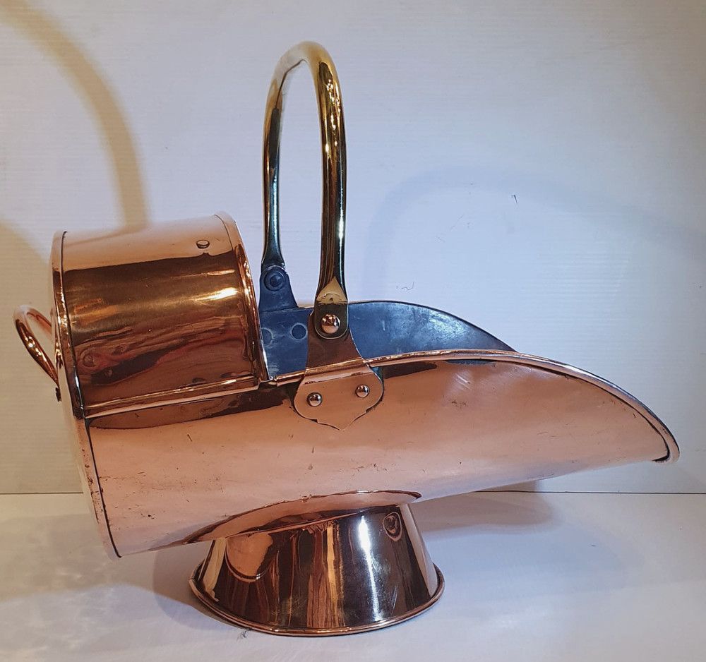 19th Century Copper Coal Scuttle photo furniture