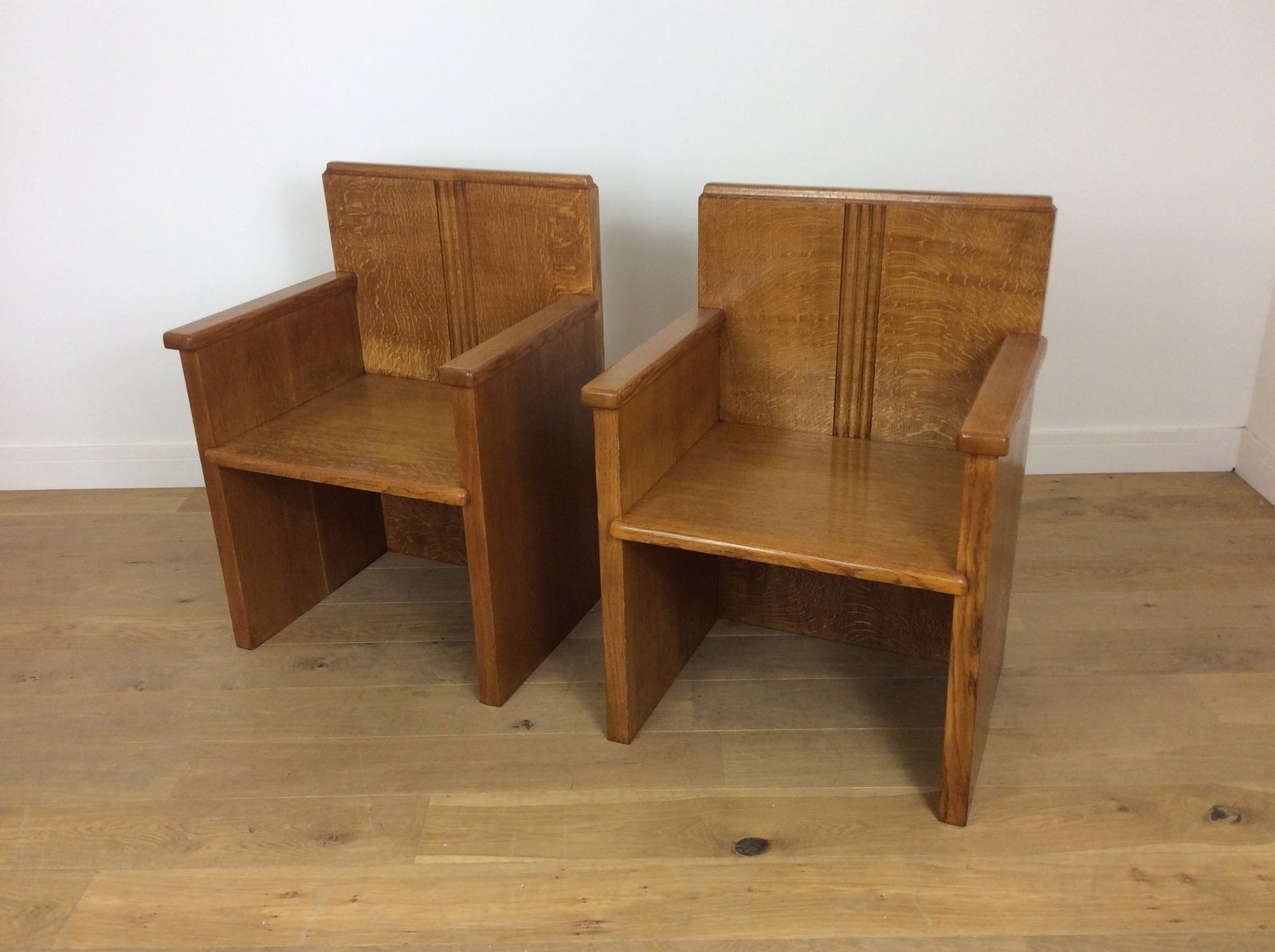 Art Deco Chairs Solid Oak From The Seafarers Mission Southampton