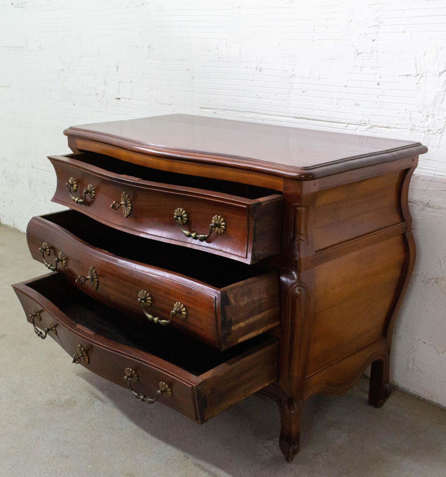Commode de style Louis XV en iroko, mid-century photo 1173.85