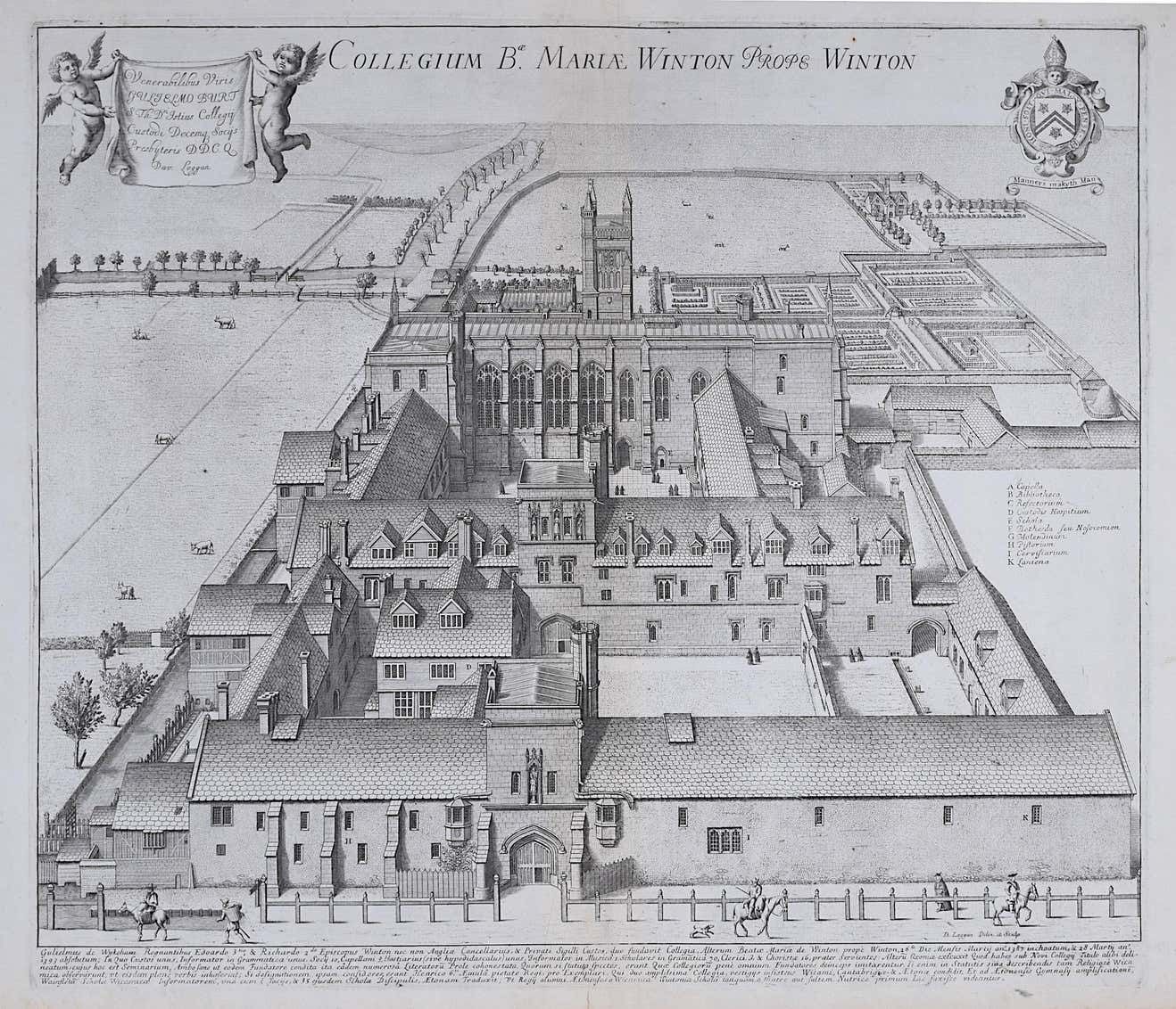 David Loggan Winchester College Engraving (1675)