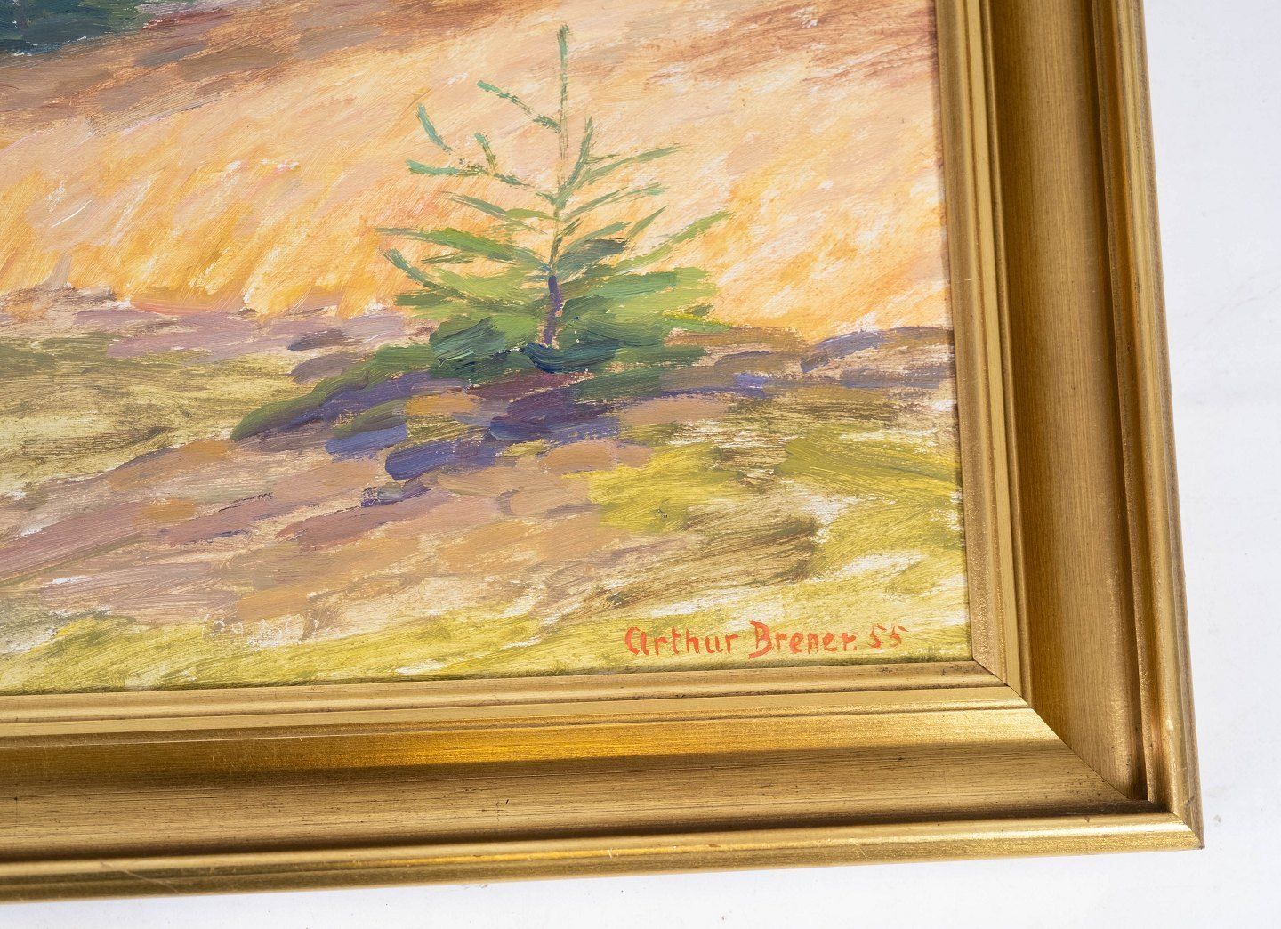 Oil Painting With Natural Motif By Arthur Brener From 1955. photo furniture