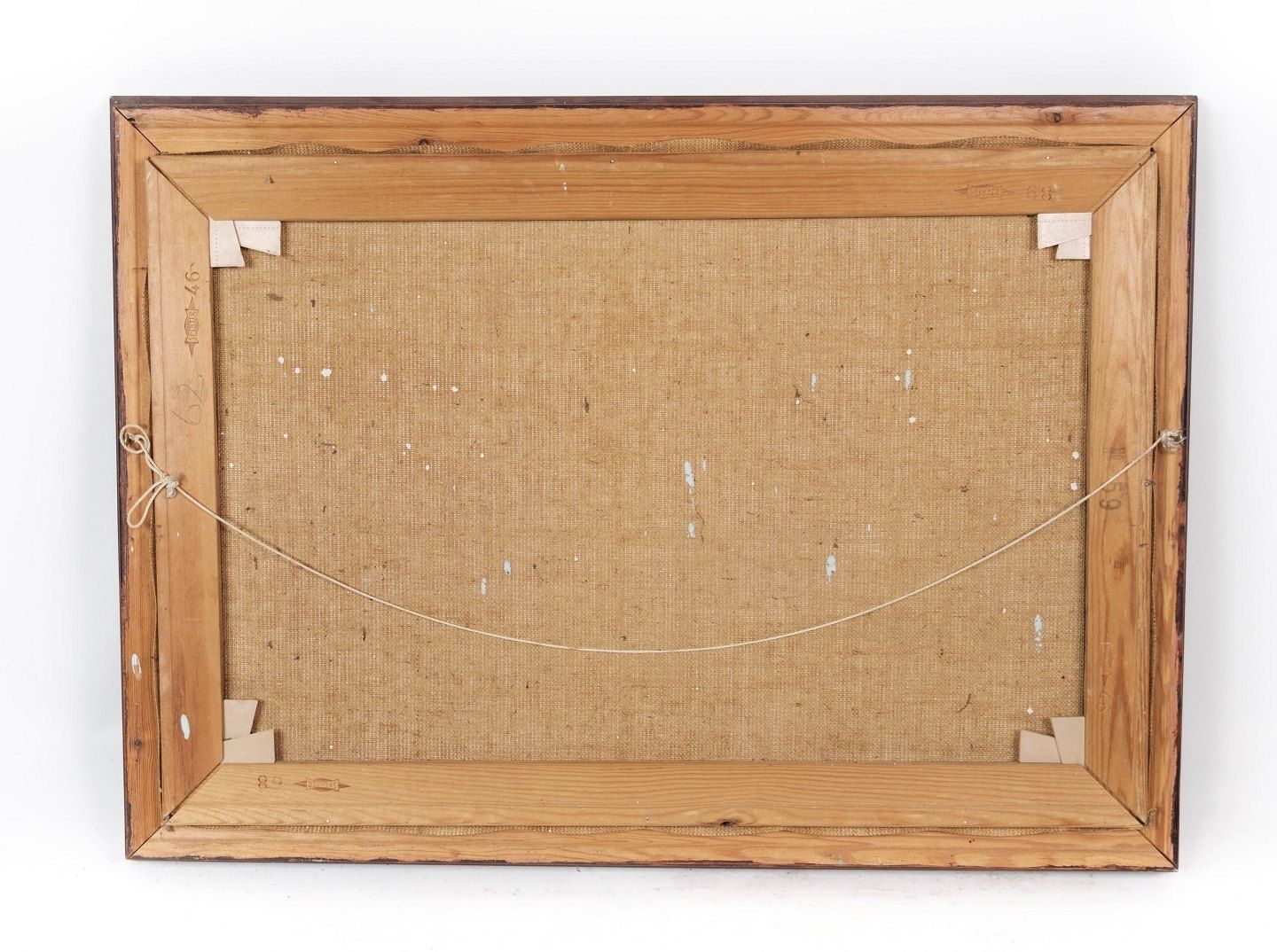 Painting On Canvas With Natural Motif And With Dark Wooden Frame, Signed H.O. photo vinterior