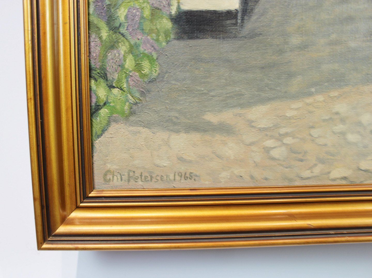 Painting Of Farm Signed By Chr. Petersen In 1965, The Picture Of The Real Farm Is Included. photo furniture