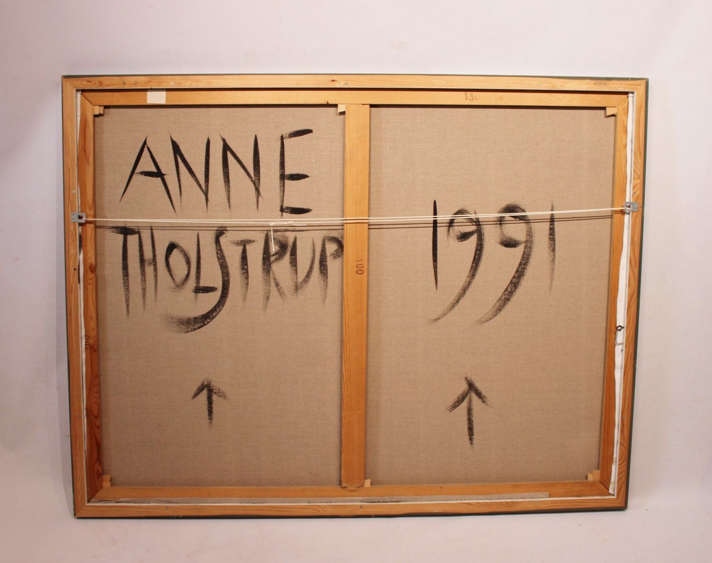 Painting On Canvas By The Danish Artist Anne Tholstrup From 1991. photo 1745.0