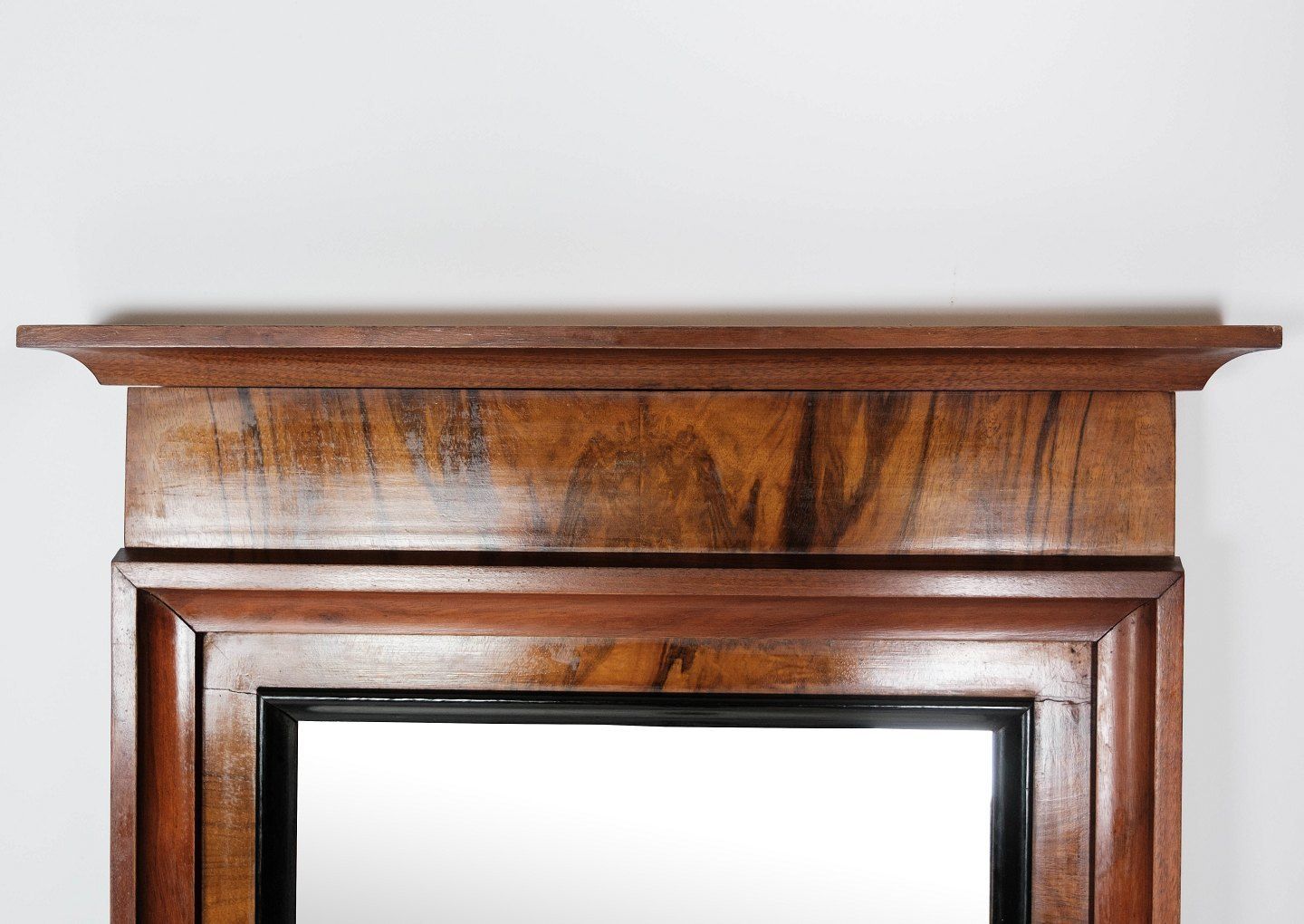 High Mirror Of Walnut Wood, From Around 1880. photo for sale