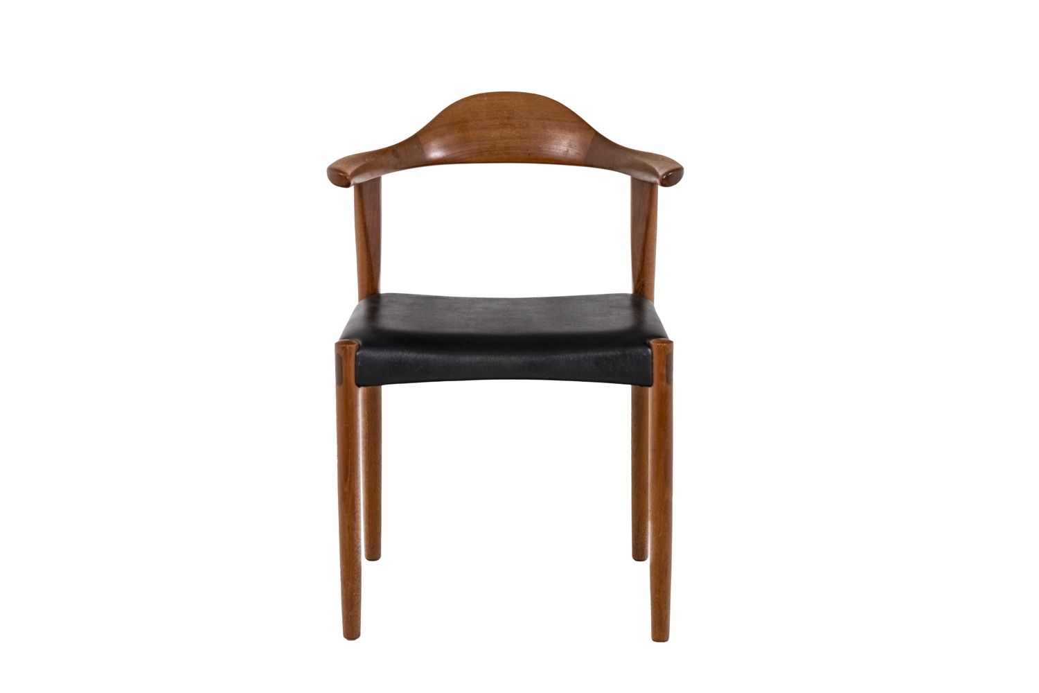 Harry østergaard, Series Of Four "Bull Horn" Teak Chairs, 1950's photo 2200.0
