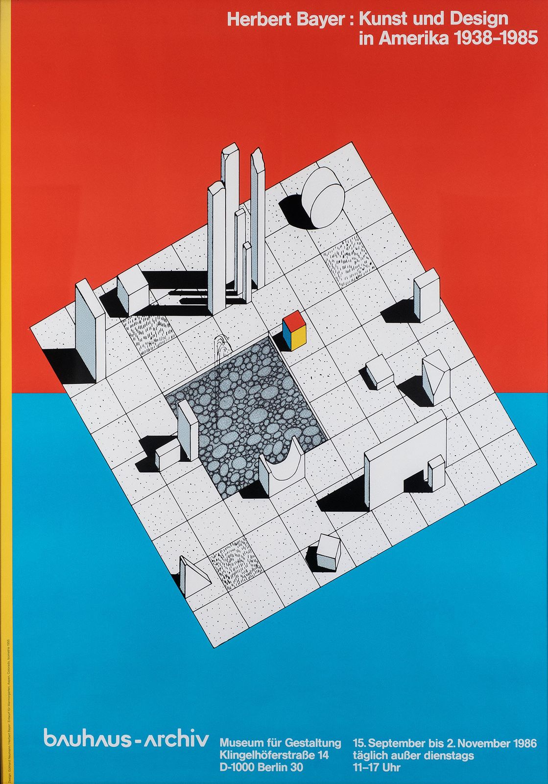 Herbert Bayer, Exhibition Poster Kunst Und Design In Amerika, Bauhaus Archiv Berlin, 1986